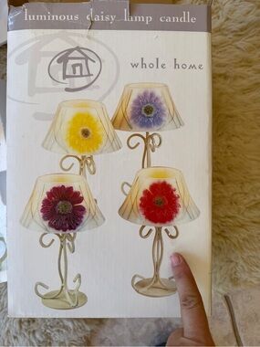 New-Whole Home Luminous Pink Daisy Lamp Candle
